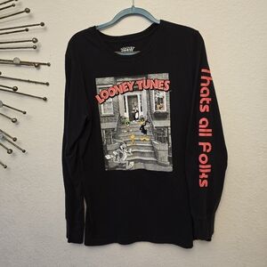 Looney Tunes Black Long Sleeve Shirt